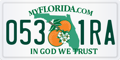 FL license plate 0531RA
