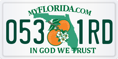 FL license plate 0531RD