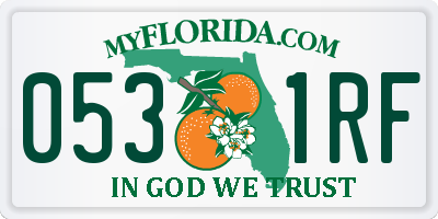 FL license plate 0531RF