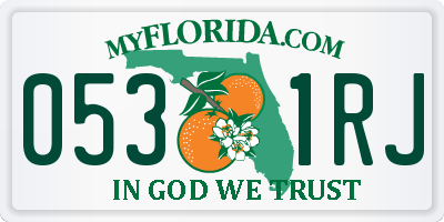 FL license plate 0531RJ