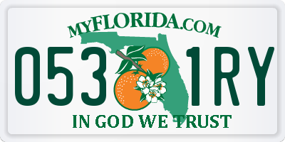 FL license plate 0531RY