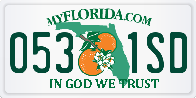 FL license plate 0531SD