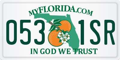 FL license plate 0531SR