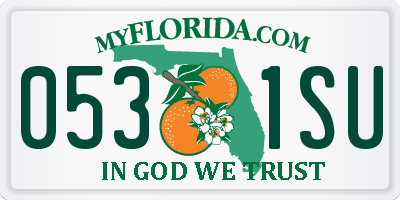 FL license plate 0531SU
