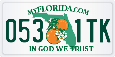 FL license plate 0531TK