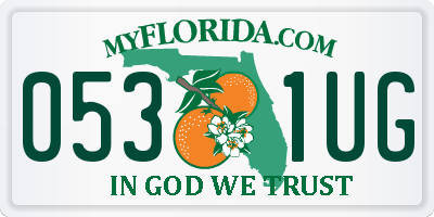 FL license plate 0531UG