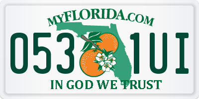 FL license plate 0531UI