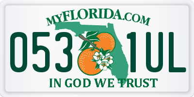 FL license plate 0531UL