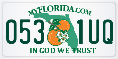 FL license plate 0531UQ