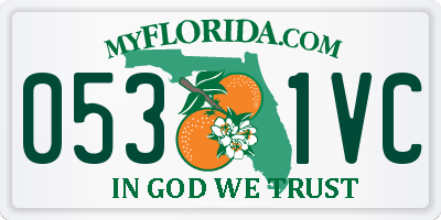 FL license plate 0531VC
