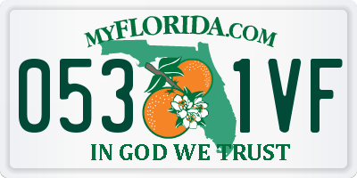 FL license plate 0531VF