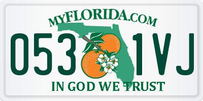 FL license plate 0531VJ