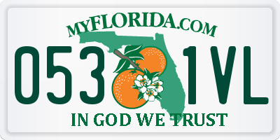 FL license plate 0531VL