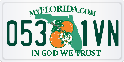 FL license plate 0531VN