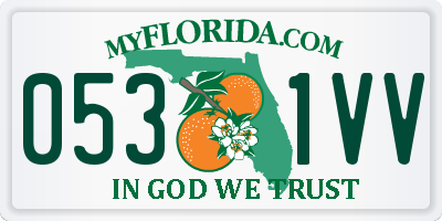 FL license plate 0531VV