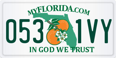 FL license plate 0531VY