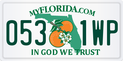 FL license plate 0531WP