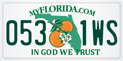 FL license plate 0531WS