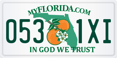 FL license plate 0531XI