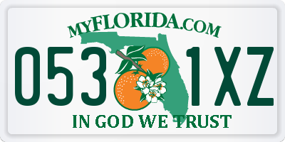 FL license plate 0531XZ