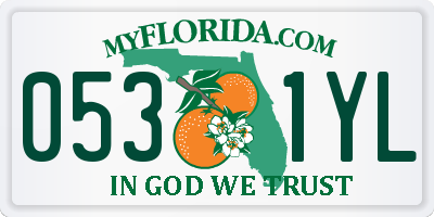 FL license plate 0531YL