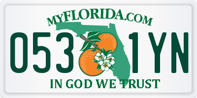 FL license plate 0531YN