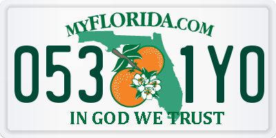 FL license plate 0531YO