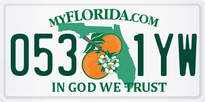 FL license plate 0531YW