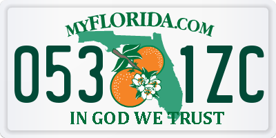 FL license plate 0531ZC