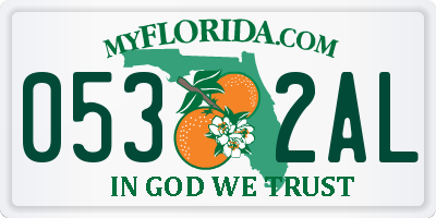 FL license plate 0532AL