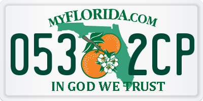 FL license plate 0532CP