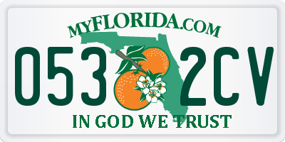 FL license plate 0532CV