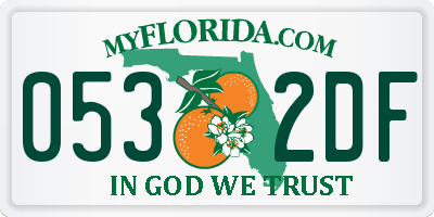 FL license plate 0532DF