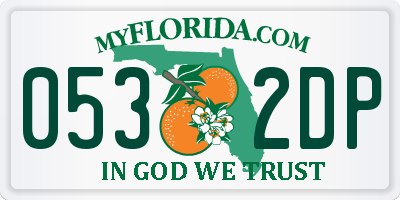 FL license plate 0532DP