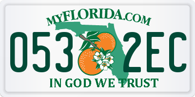 FL license plate 0532EC