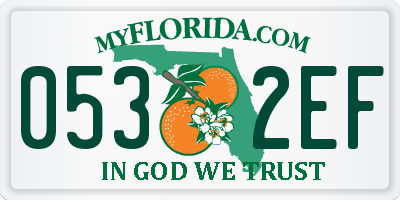 FL license plate 0532EF