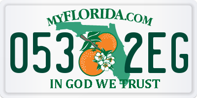 FL license plate 0532EG