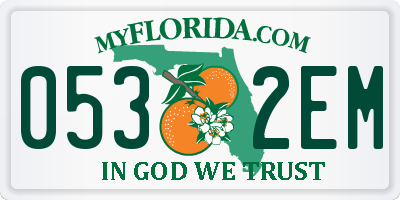 FL license plate 0532EM