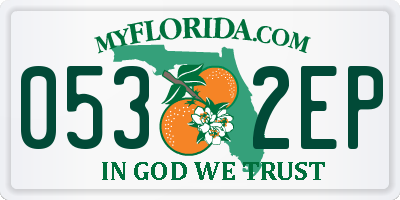 FL license plate 0532EP