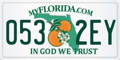 FL license plate 0532EY