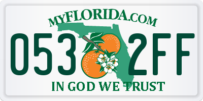 FL license plate 0532FF