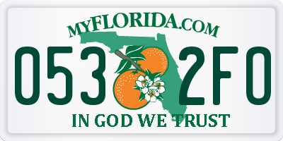 FL license plate 0532FO