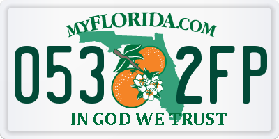 FL license plate 0532FP