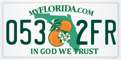 FL license plate 0532FR