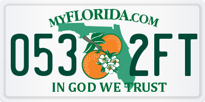 FL license plate 0532FT