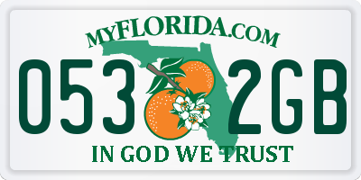 FL license plate 0532GB