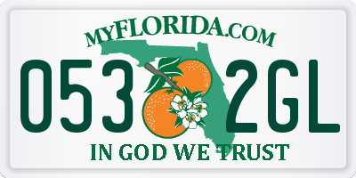 FL license plate 0532GL