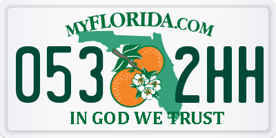 FL license plate 0532HH