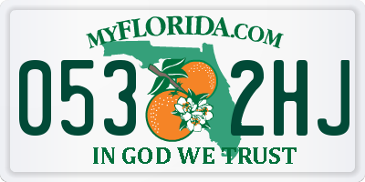 FL license plate 0532HJ