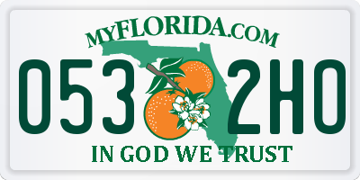 FL license plate 0532HO
